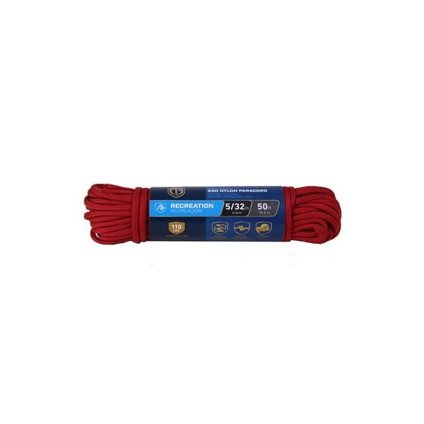 Richelieu America Ltd. 5/32X50 Red Paracord 642631 Zoro